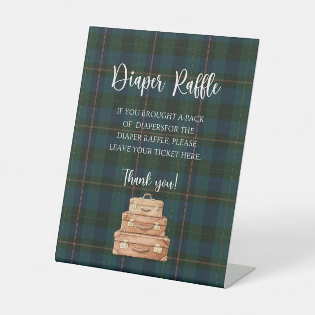 Expositor En L Ralph Lauren Inspired Baby Shower Diaper Raffle  (Anverso)