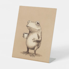 Expositor En L Rana con Café – Animal Antiguo Caprichoso