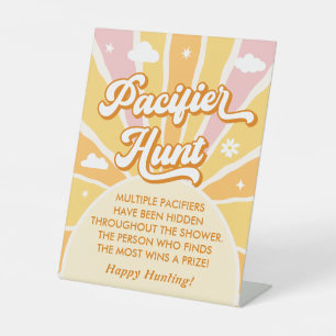 Expositor En L Ray of Sunshine Baby Shower Pacifier Hunt Game