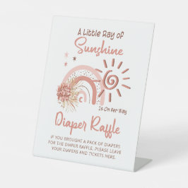 Expositor En L Ray of Sunshine Chica Baby Shower Diaper Raffle