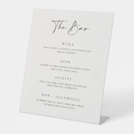 Expositor En L Recepción C100 de la barra del menú de bebidas bod