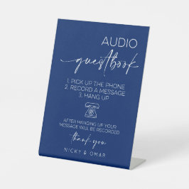 Expositor En L Recepción de boda del libro de audio azul real