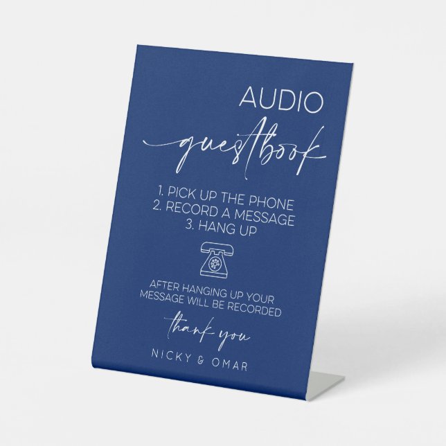 Expositor En L Recepción de boda del libro de audio azul real (Anverso)