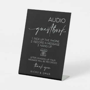 Expositor En L Recepción de Boda del libro de visitas de audio