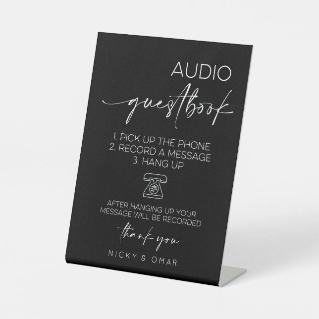 Expositor En L Recepción de Boda del libro de visitas de audio (Anverso)