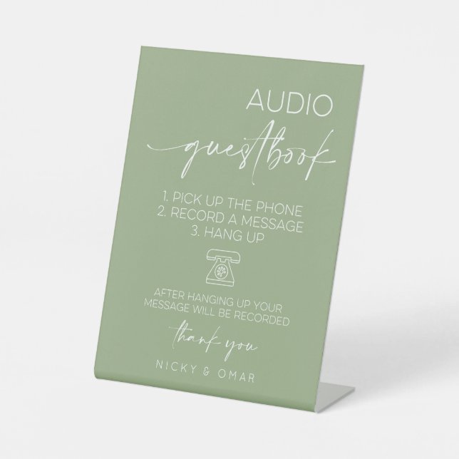 Expositor En L Recepción de Boda del libro de visitas de audio (Anverso)