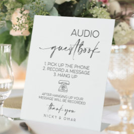 Expositor En L Recepción de Boda del libro de visitas de audio