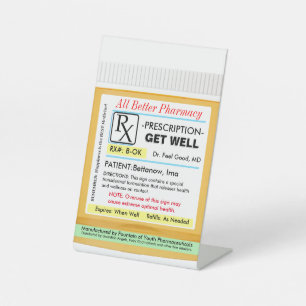 Expositor En L Receta RX para la tarjeta de salud y bienestar