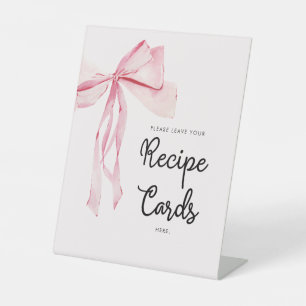 Expositor En L Recetas de Bow Rosado para la ducha de novia