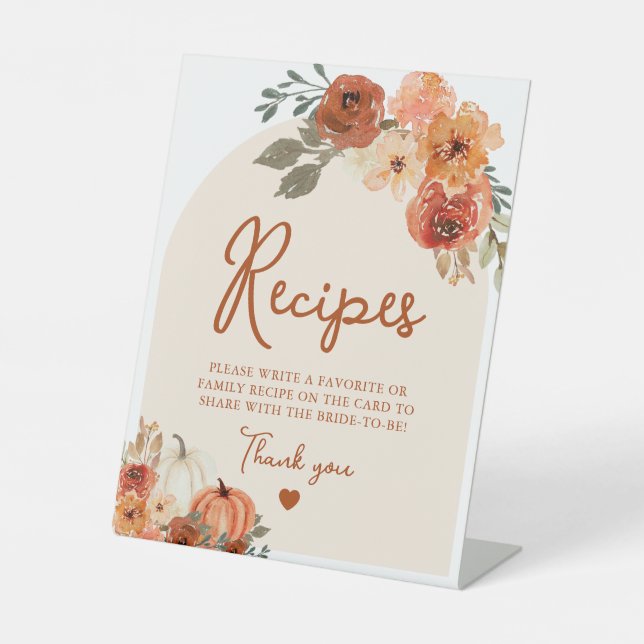 Expositor En L Recetas de Despedida de Soltera de Otoño Boho Cala (Anverso)