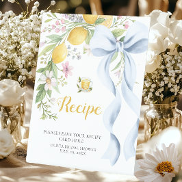 Expositor En L Recipe Cards Bridal Shower | Main Squeeze Lemon 