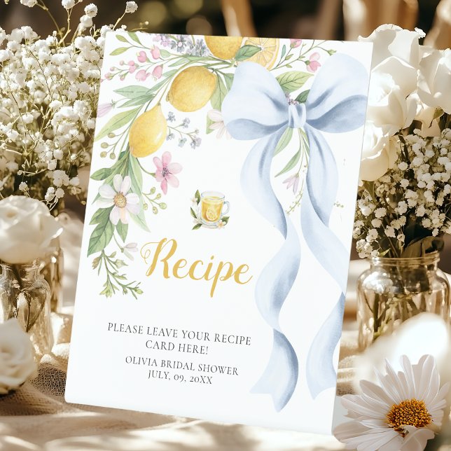 Expositor En L Recipe Cards Bridal Shower | Main Squeeze Lemon  (Subido por el creador)