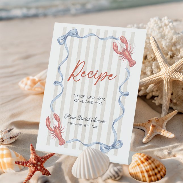 Expositor En L Recipe She’s a Catch Coastal Bridal Shower (Subido por el creador)