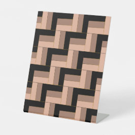 Expositor En L Rectángulos geométricos de Mocha negra marrón