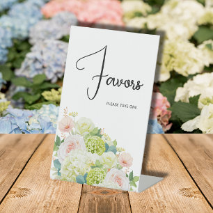 Expositor En L Recuerdos de boda con flores de acuarela