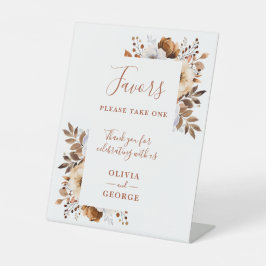 Expositor En L Recuerdos de Boda de Otoño Rústico con Florales de