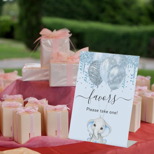 Expositor En L Recuerdos de elefante de shower de bebé niño globo (Subido por el creador)