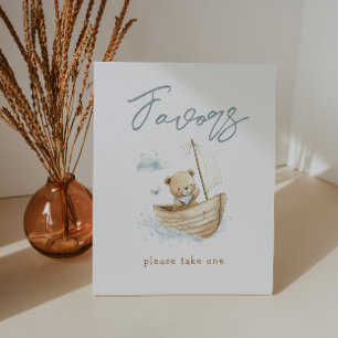 Expositor En L Recuerdos para Baby Shower del Osito Marinero Pequ