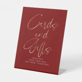 Expositor En L Red and Gold Cards and Gifts Bridal Shower