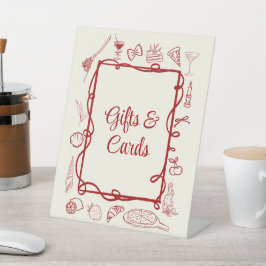 Expositor En L Red Ciao Miss Italiano Bridal Shower Gifts & Cards