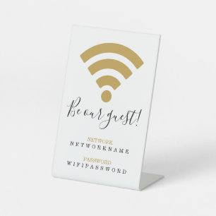 Expositor En L Red de Wifi y Contraseña Negocios Minorista