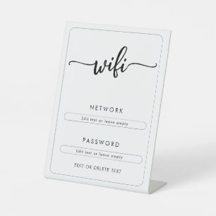 Expositor En L Red de Wifi y Contraseña Negocios Minorista