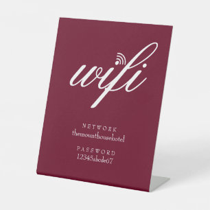 Expositor En L Red de Wifi y Contraseña Negocios Minorista Burdeo