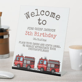 Expositor En L Red Fire Truck Party Décor | Custom Kids Birthday