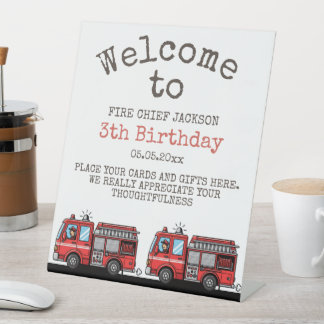 Expositor En L Red Fire Truck Party Décor | Custom Kids Birthday