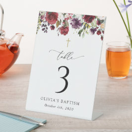 Expositor En L Red Flowers, Pink Flowers, Baptism Table Numbers