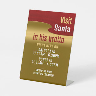 Expositor En L Red & Gold, Horas de Visitantes de Santa Claus