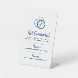 Expositor En L Red inalámbrica contraseña información de invitado