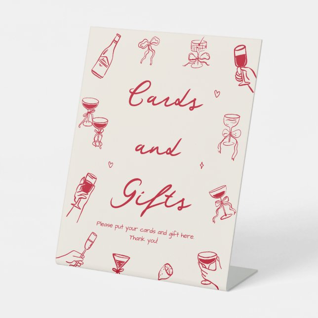 Expositor En L Red Thats Amore Bridal Shower Card & Gift (Anverso)
