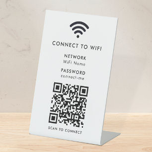 Expositor En L Red Wi-Fi QR Code Internet Scan to Connect