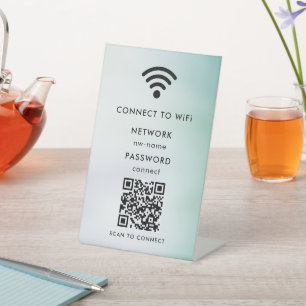 Expositor En L Red WiFi Escanea Código QR para Conectar a Inter