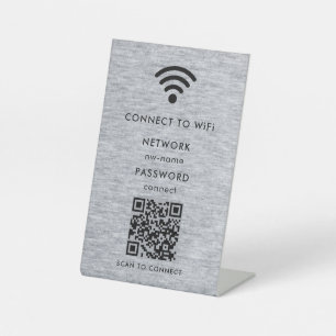 Expositor En L Red WiFi Escanea Código QR para Conectar a Inter