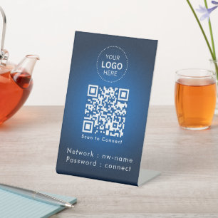 Expositor En L Red WiFi Escanea Código QR para Conectar a Inter