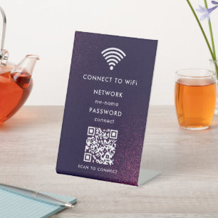Expositor En L Red WiFi Escanea Código QR para Conectar a Inter