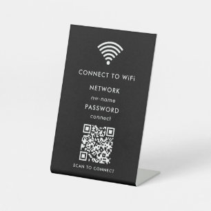 Expositor En L Red WiFi Escanea Código QR para Conectar a Inter
