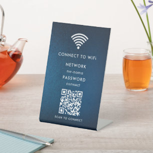 Expositor En L Red WiFi Escanea Código QR para Conectar a Inter