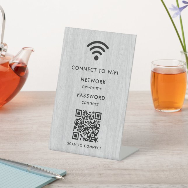 Expositor En L Red WiFi | Escanear código QR para conectarse a In (In Situ)