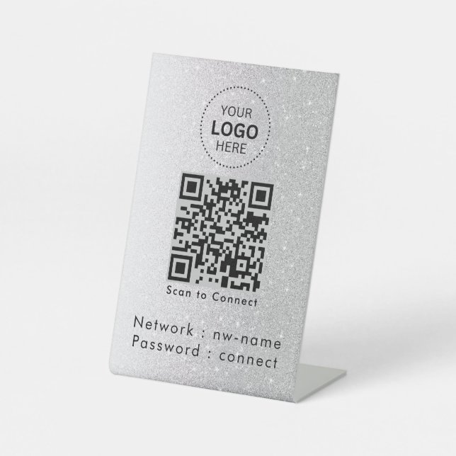 Expositor En L Red WiFi | Escanear código QR para conectarse a In (Anverso)