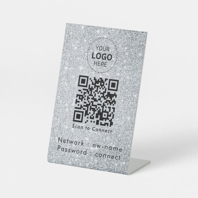 Expositor En L Red WiFi | Escanear código QR para conectarse a In (Anverso)