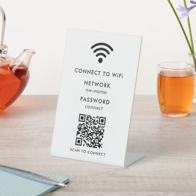 Expositor En L Red WiFi | Escanear código QR para conectarse a In (In Situ)