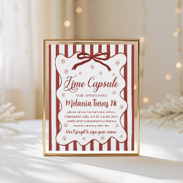 Expositor En L Red Winter Time Capsule Sign