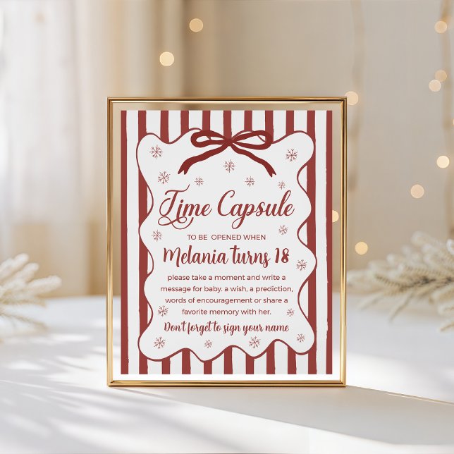 Expositor En L Red Winter Time Capsule Sign (Subido por el creador)