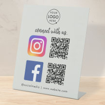 Redes sociales | Gris de Facebook de QR Code Insta