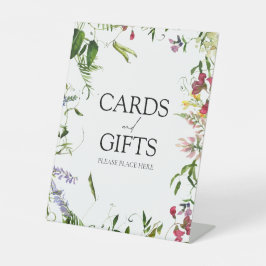 Expositor En L Regalo Boda de caligrafía de flor silvestre de ver