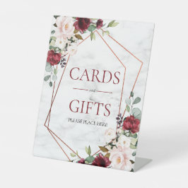 Expositor En L Regalo de Boda floral geométrico de mármol de Borg