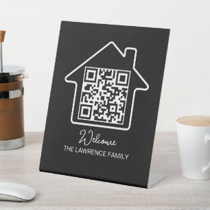 Expositor En L Regalo de calentamiento de la casa Código QR WiF